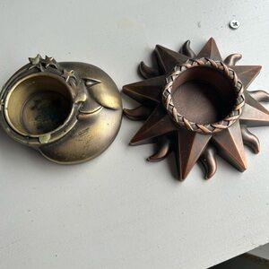Bronze Sunburst Candle Holder